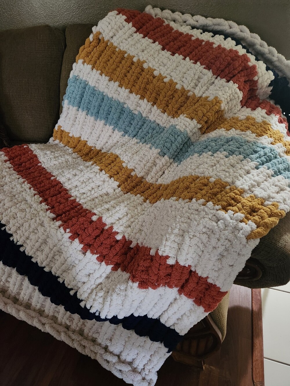 Handmade Chunky Knit Throw Blanket